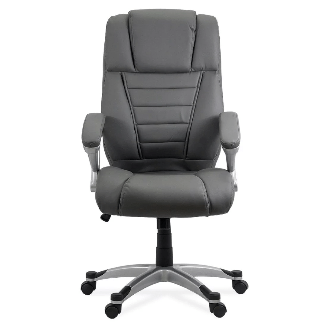 Scaun birou ergonomic piele gri OFF223 Onyx Ash