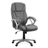 Scaun birou ergonomic piele gri OFF223 Onyx Ash