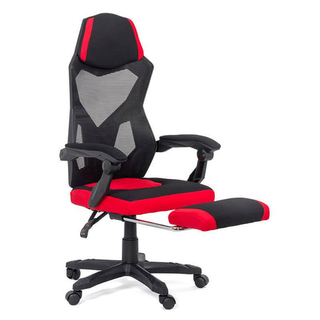 Scaun birou gaming negru albastru extensibil reclinabil OFF304 Raptor