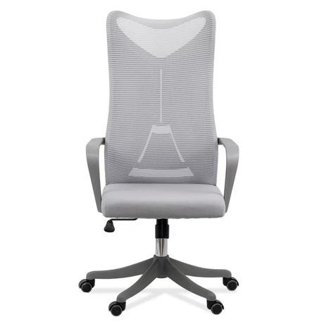 Scaun birou gri sezut buretat spatar plasa OFF634 Aeroflux