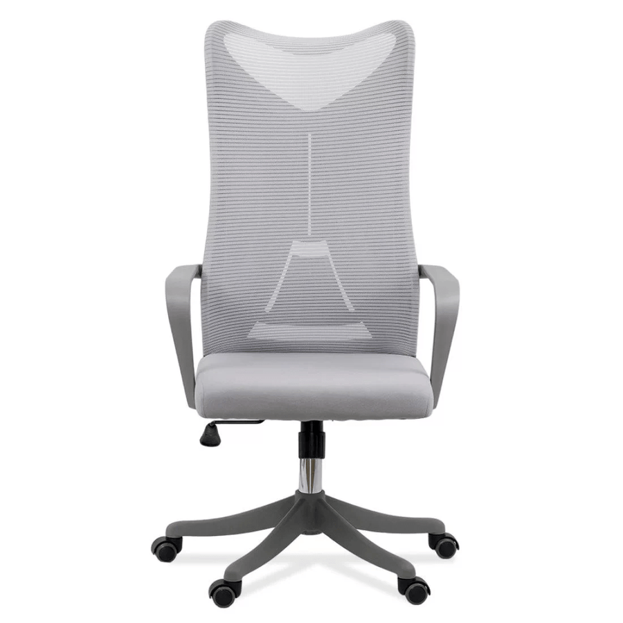 Scaun birou gri sezut buretat spatar plasa OFF634 Aeroflux