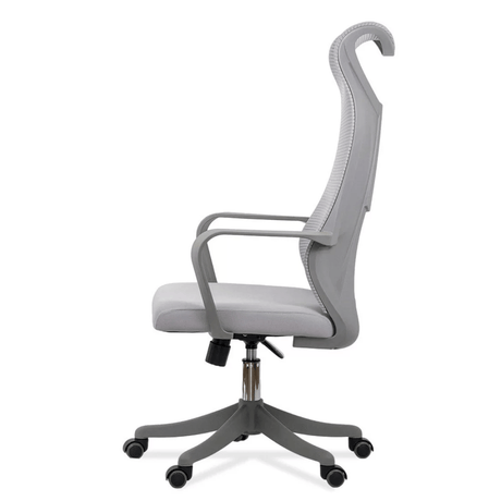 Scaun birou gri sezut buretat spatar plasa OFF634 Aeroflux