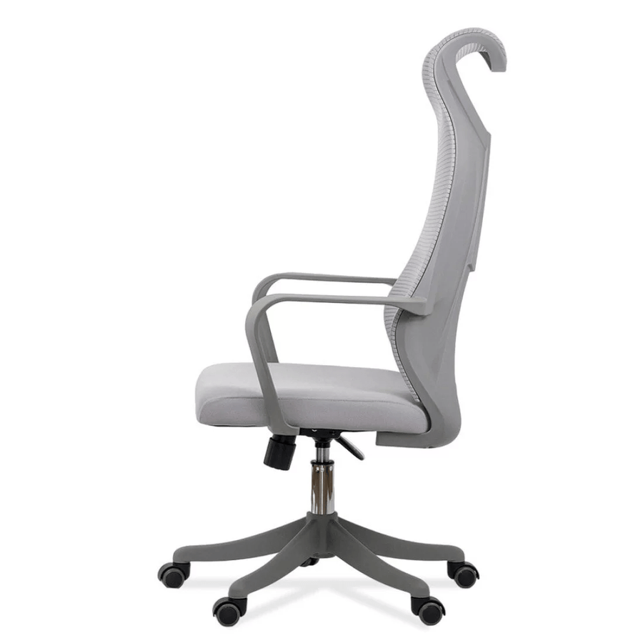 Scaun birou gri sezut buretat spatar plasa OFF634 Aeroflux