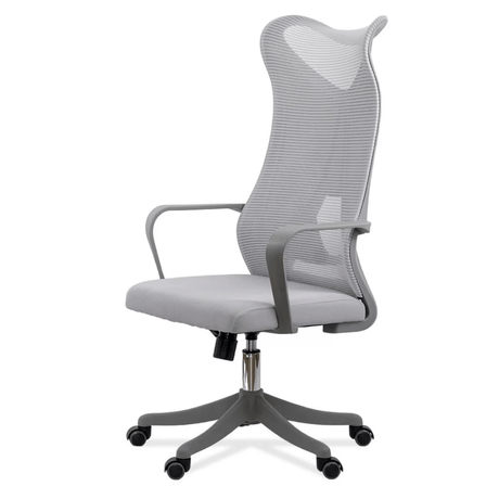 Scaun birou gri sezut buretat spatar plasa OFF634 Aeroflux