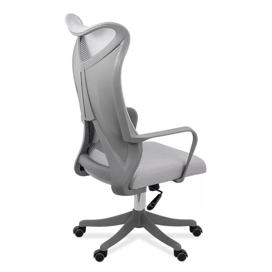 Scaun birou gri sezut buretat spatar plasa OFF634 Aeroflux