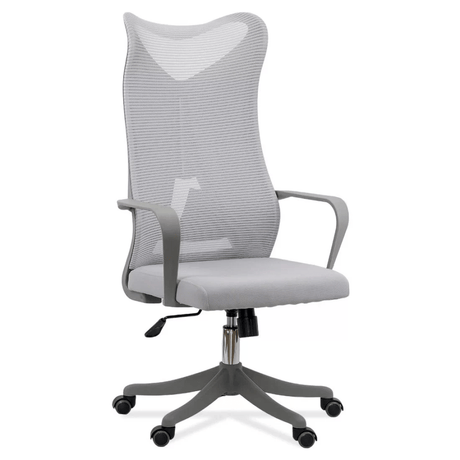 Scaun birou gri sezut buretat spatar plasa OFF634 Aeroflux