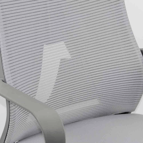 Scaun birou gri sezut buretat spatar plasa OFF634 Aeroflux