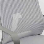 Scaun birou gri sezut buretat spatar plasa OFF634 Aeroflux