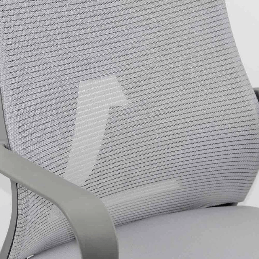 Scaun birou gri sezut buretat spatar plasa OFF634 Aeroflux