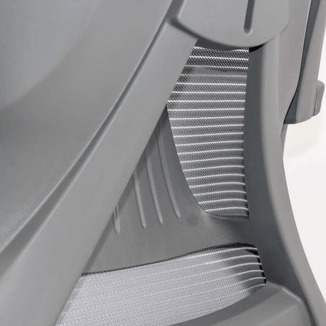 Scaun birou gri sezut buretat spatar plasa OFF634 Aeroflux