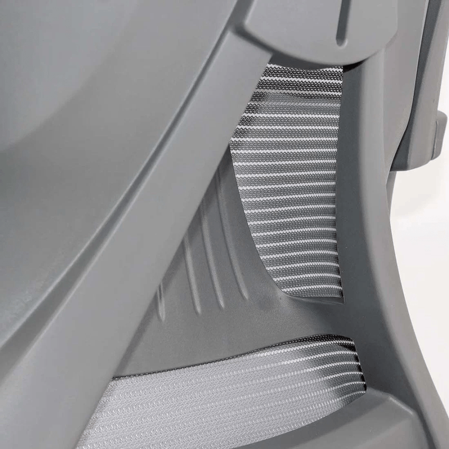 Scaun birou gri sezut buretat spatar plasa OFF634 Aeroflux