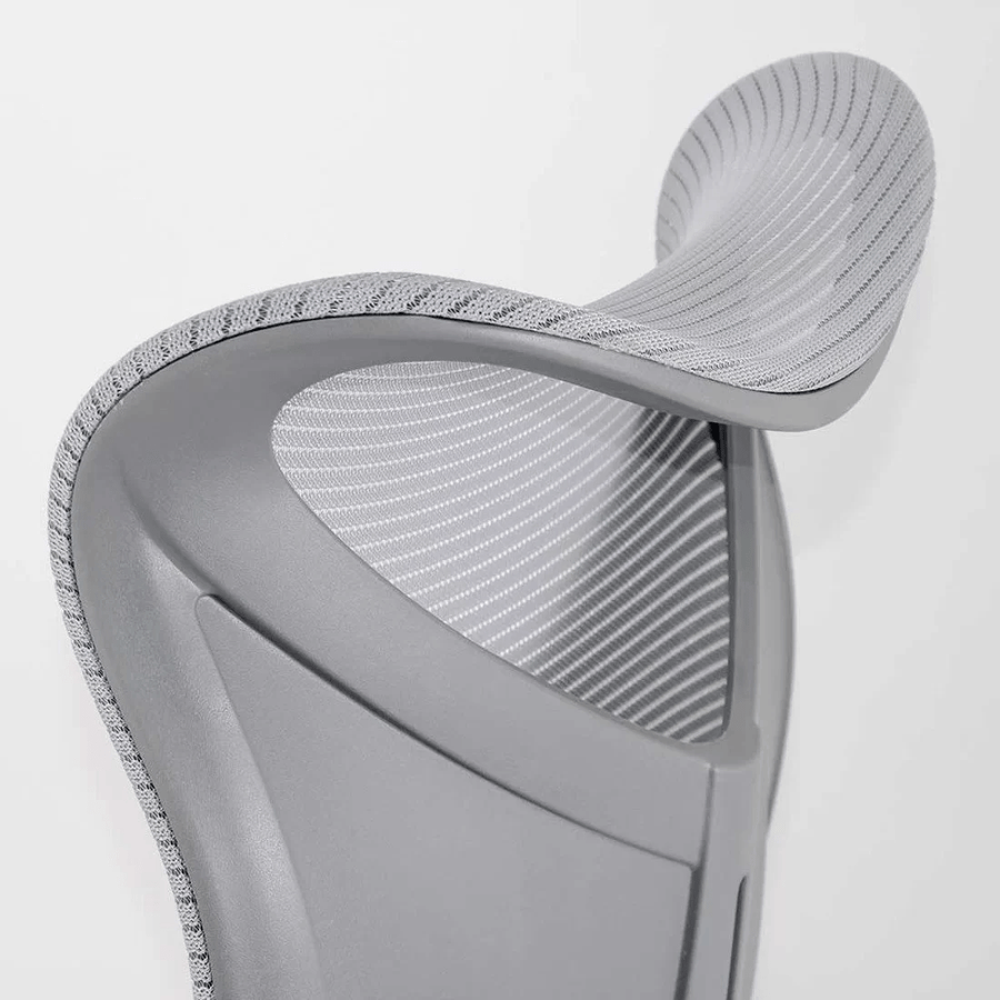 Scaun birou gri sezut buretat spatar plasa OFF634 Aeroflux