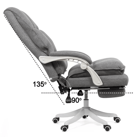 Scaun birou gri stofa extensibil stofa OFF426 Organix