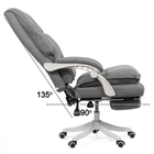 Scaun birou gri stofa extensibil stofa OFF426 Organix