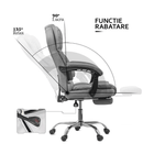 Scaun birou gri stofa relaxare premium OFF415F Relax Breeze