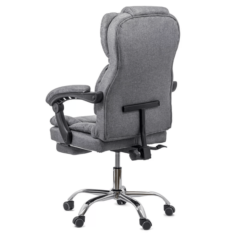 Scaun birou gri stofa relaxare premium OFF415F Relax Breeze