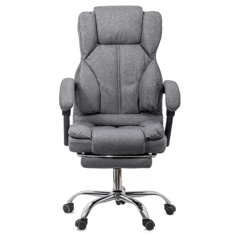 Scaun birou gri stofa relaxare premium OFF415F Relax Breeze