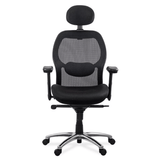 Scaun birou negru panza 150 kg sezut buretat brate ajustabile SYYT9513 Ergotask