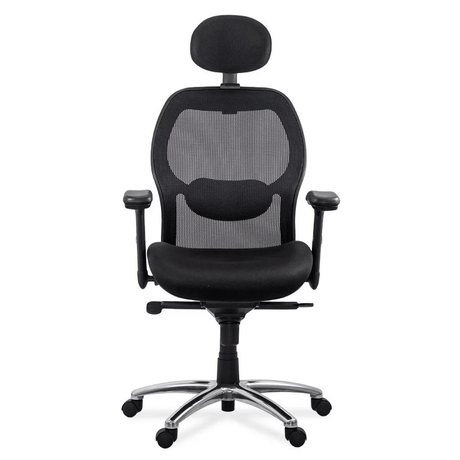 Scaun birou negru panza 150 kg sezut buretat brate ajustabile SYYT9513 Ergotask