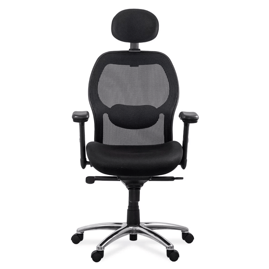 Scaun birou negru panza 150 kg sezut buretat brate ajustabile SYYT9513 Ergotask
