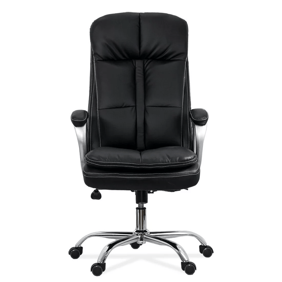 Scaun birou negru piele multiblock 200 kg OFF799 Cargo