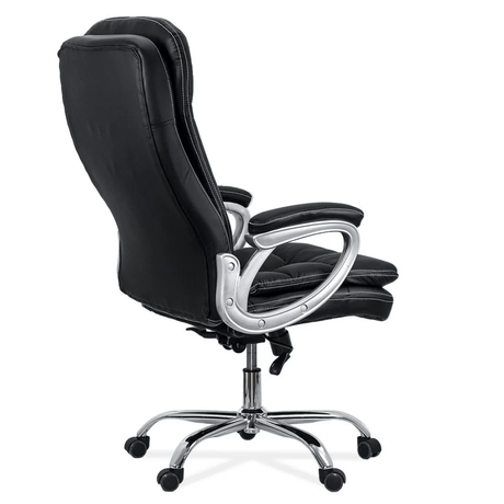 Scaun birou negru piele multiblock 200 kg OFF799 Cargo