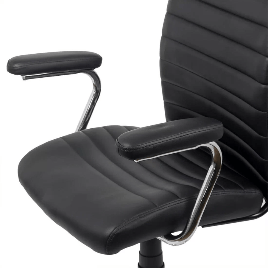 Scaun birou negru piele slim confortplus OFF338 Vicini