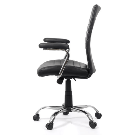 Scaun birou negru piele slim confortplus OFF338 Vicini