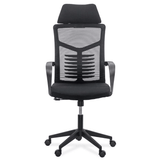 Scaun birou negru stofa buretata suport lombar fix OFF717 Palm