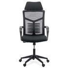 Scaun birou negru stofa buretata suport lombar fix OFF717 Palm