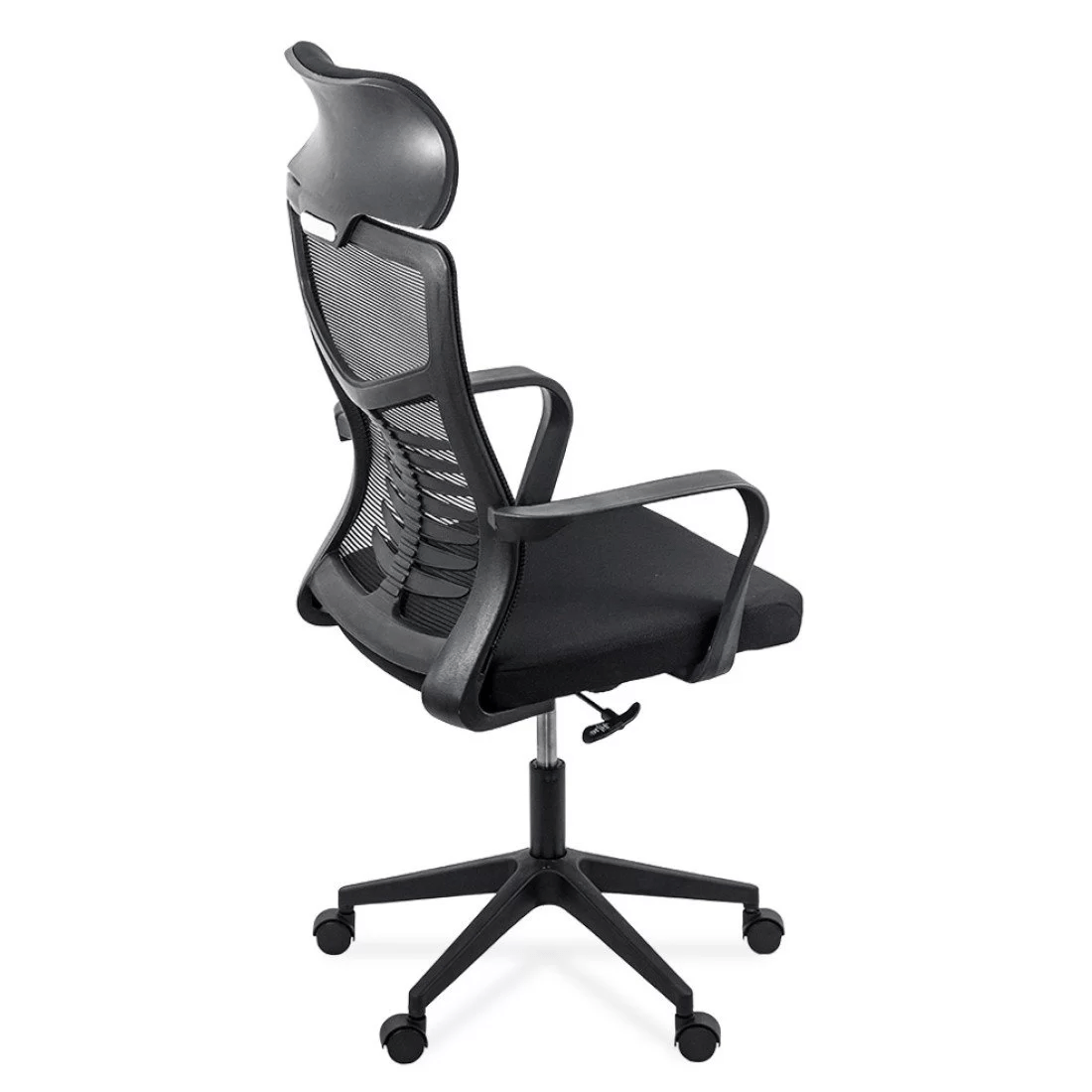 Scaun birou negru stofa buretata suport lombar fix OFF717 Palm
