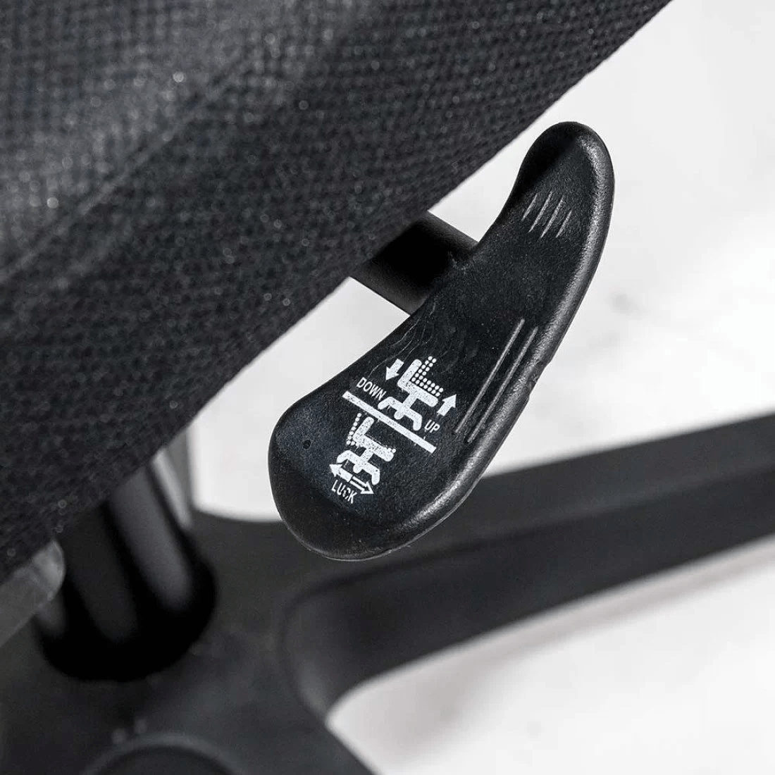Scaun birou negru stofa buretata suport lombar fix OFF717 Palm