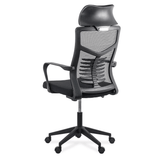 Scaun birou negru stofa buretata suport lombar fix OFF717 Palm