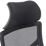 Scaun birou negru stofa buretata suport lombar fix OFF717 Palm