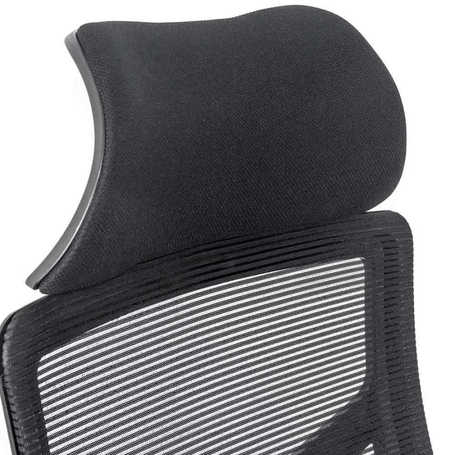 Scaun birou negru stofa buretata suport lombar fix OFF717 Palm
