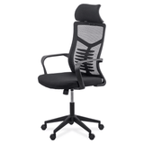 Scaun birou negru stofa buretata suport lombar fix OFF717 Palm