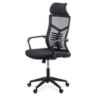 Scaun birou negru stofa buretata suport lombar fix OFF717 Palm