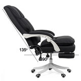 Scaun birou negru stofa extensibil stofa OFF426 Organix