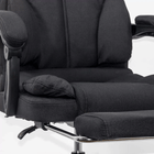 Scaun birou negru stofa relaxare premium OFF415F Relax Breeze