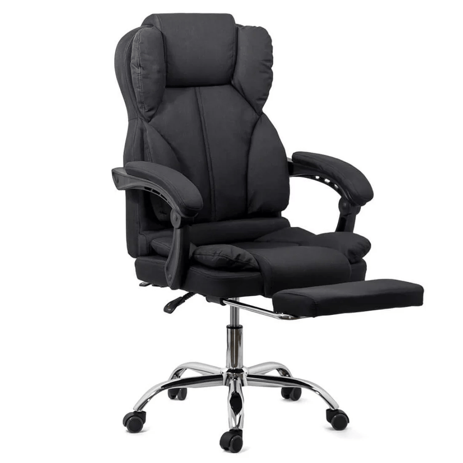 Scaun birou negru stofa relaxare premium OFF415F Relax Breeze