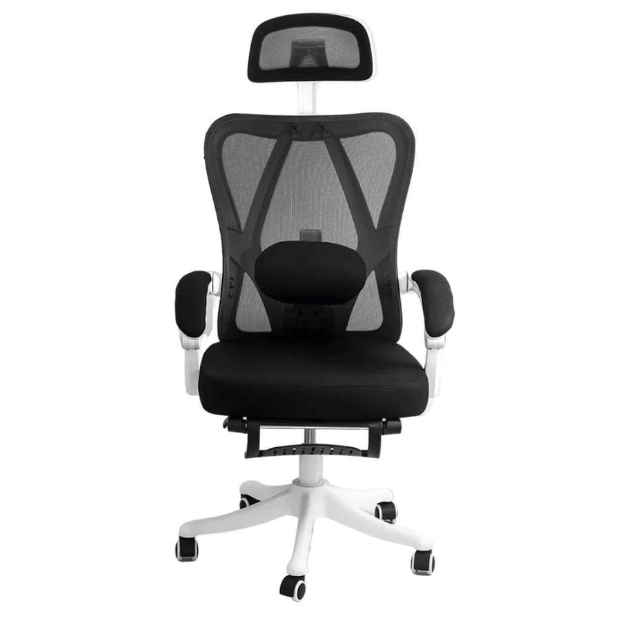 Scaun birou negru stofa suport lombar reglabil OFF428 Jolly