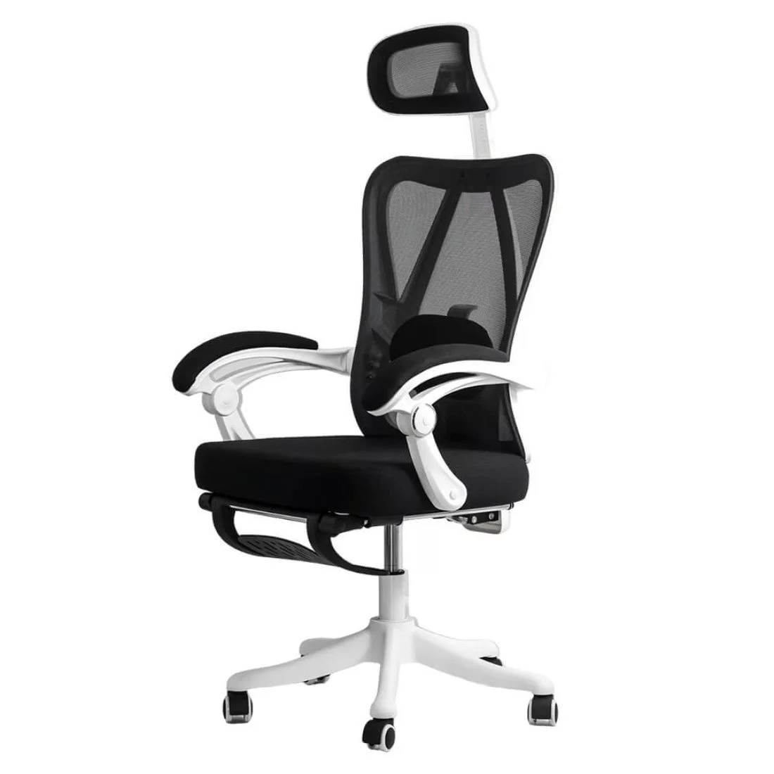 Scaun birou negru stofa suport lombar reglabil OFF428 Jolly