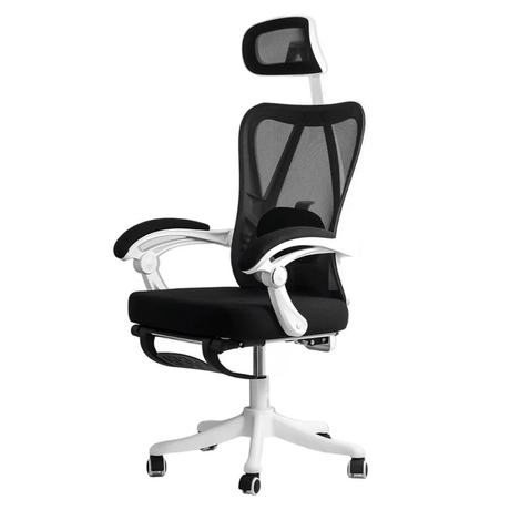 Scaun birou negru stofa suport lombar reglabil OFF428 Jolly
