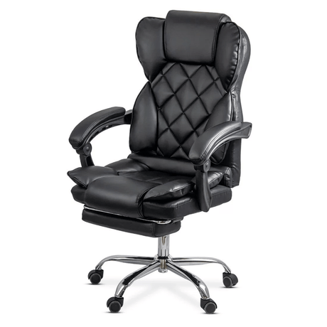 Scaun birou perne cervicale piele extensibil OFF412 Aspire NEGRU
