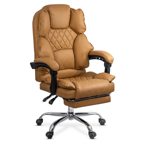 Scaun birou perne piele extensibil OFF411 Prestige BEJ