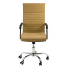 Scaun birou piele bej cusaturi orizontale OFF319 Cordial Max