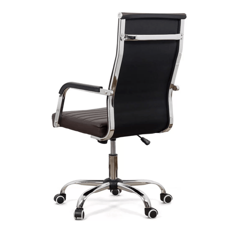 Scaun birou piele maro cusaturi orizontale OFF319 Cordial Max