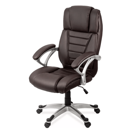 Scaun birou piele maro ergonomic OFF223 Onyx Ash