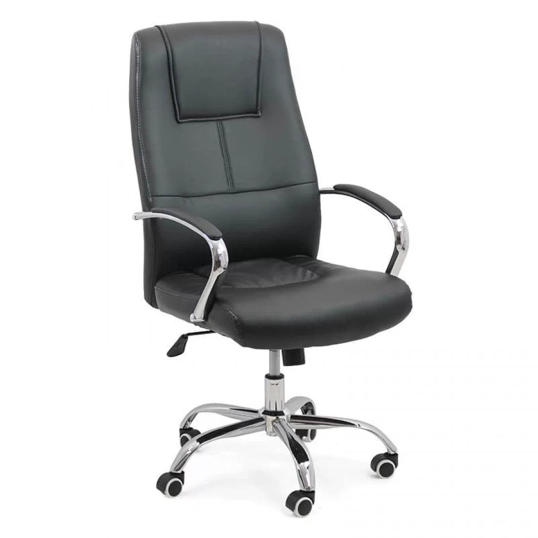 Scaun birou piele mecanism balans OFF324 Manager NEGRU