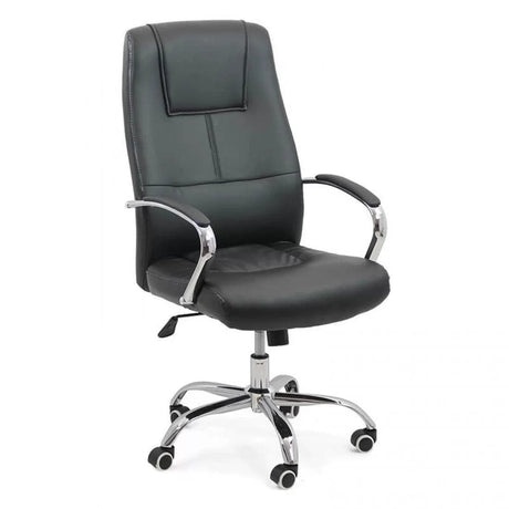 Scaun birou piele mecanism balans OFF324 Manager NEGRU